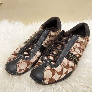 Vintage Y2k Coach Kirby Sateen Satin Monogram Signature Logo Sneakers Shoes 9.5